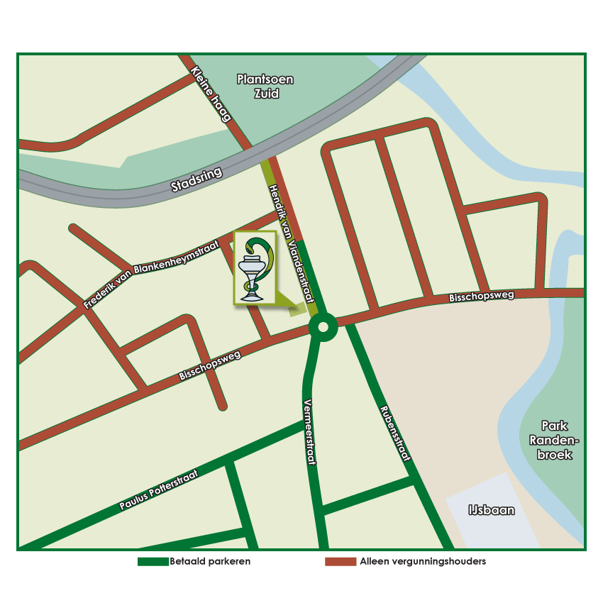 plattegrond parkeren in de wijk bij BeterBeest Dierenartsen 2025